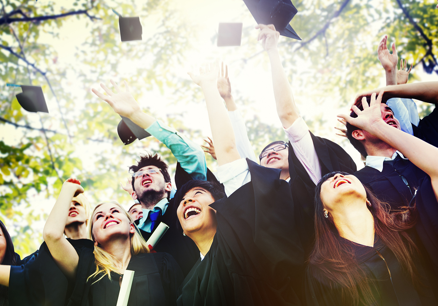 students graduating